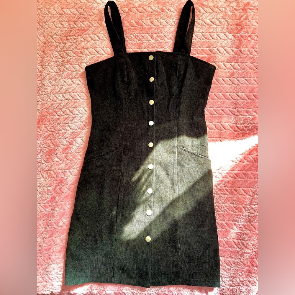 Black Button Dress